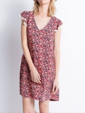 EUC | Zadig & Voltaire Red Floral Eve Mini Dress | SZ M